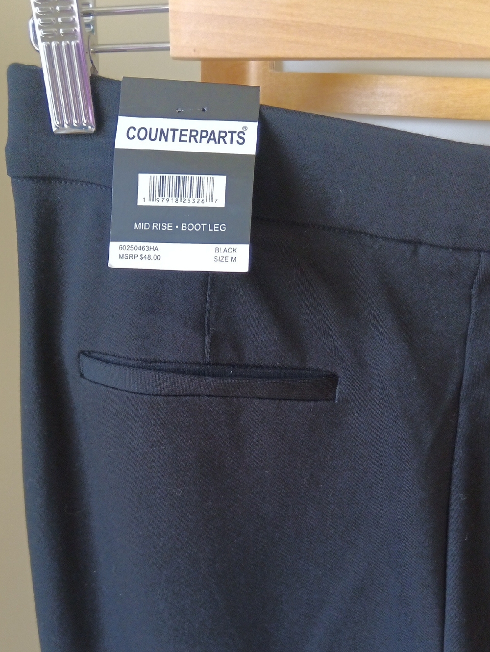 Stretchy W14.5" R12" I28" L37" Wide-Leg Black Drapery Pants Mid-rise Bootleg